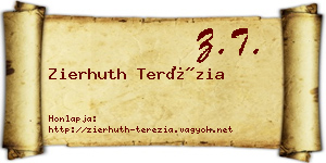 Zierhuth Terézia névjegykártya