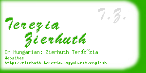terezia zierhuth business card